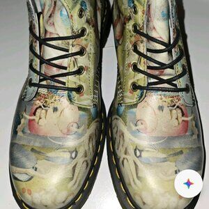 Dr. Martens Pascal Printed Leather Art Print Lace Up Boots Men US 11/Women US 12